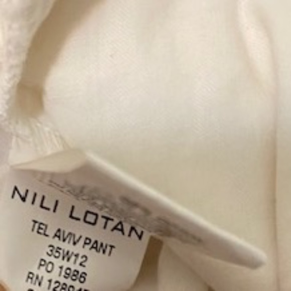 Nili Lotan Tel Aviv Slim Leg Cropped Cream Pants Size 0 - Picture 9 of 10